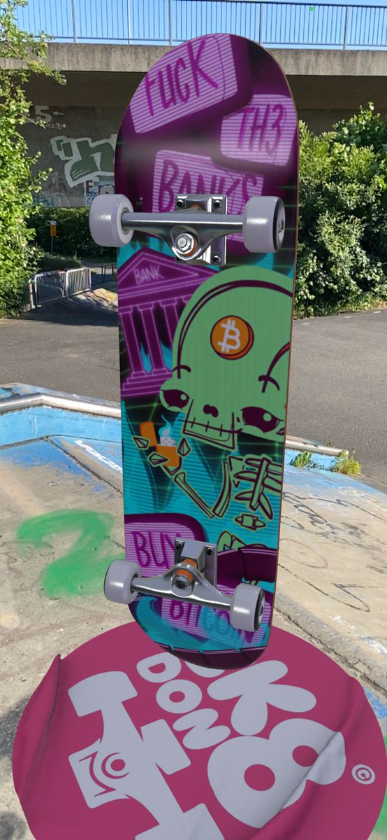 skeenee_art's tweet photo. ❤🛹GET COOL SHIT & DO SOME GOOD🛹❤

Last day to get a chance to win my "Fuck the Banks" board by donating 0.05+ ETH to @skateaid & help kids struck by war and poverty in the process.
https://t.co/XOCCuJc8Hn

5.8ETH already raised, thanks so much!

-Every donor will receive 2 random NFT boards
-Donors >0.25ETH will receive full set
-Top 10 will receive random PHYSICAL 1/1

Artist line-up:
@patrickcandoit
@nftyskateboards
@everfreshdesign
@DennisSchmelz
@rainerhosch
@SavageHeart666
@michaelboegl
@darko_eth
@decolife1
@aiddrop_team
& urs truly:P