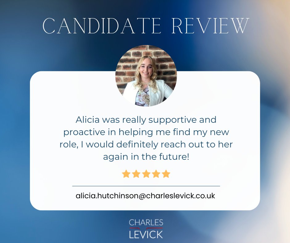 Charles Levick Ltd (@charleslevick) on Twitter photo Another great candidate testimonial for Alicia Hutchinson.
If you are looking for a new job opportunity within Quantitative Analytics & Risk Management, get in contact with Alicia.
📞 +44 (0)20 7614 0915
#riskmanagement #quantitativeanacreditrisk #riskjobs Another great candidate testimonial for Alicia Hutchinson.
If you are looking for a new job opportunity within Quantitative Analytics & Risk Management, get in contact with Alicia.
📞 +44 (0)20 7614 0915
#riskmanagement #quantitativeanacreditrisk #riskjobs