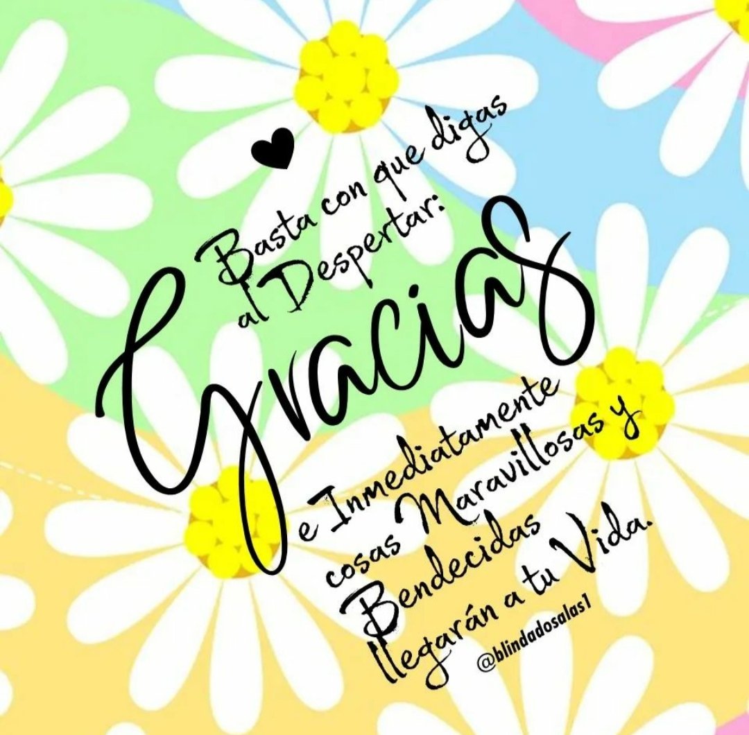 Por Cada Despertar, Cada Reto, Cada Oportunidad, Cada Tropiezo, Cada Lección, Cada Propósito que Emprendas en tu Vida: 
¡Gracias, Gracias, Gracias! ☀️🌷☀️