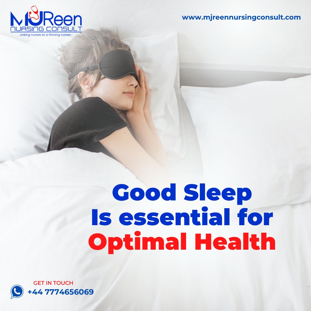 Prioritize quality sleep for optimal health! Aim for 7-8 hours each night to rejuvenate your body and wake up refreshed. Your well-being depends on it. 

#SleepMatters #HealthFirst
#OSCESUCCESS #OSCEUK 
 #MJReenNursingConsult #OSCEP