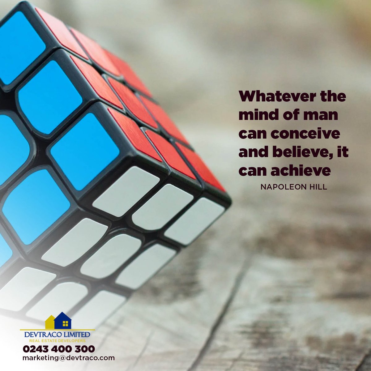 DevtracoLimited's tweet image. You can accomplish anything that your mind can imagine. 
#DevtracoCourts #Investments #DevtracoLimited #Mmotivation #RealEstateGhana #RealEstate