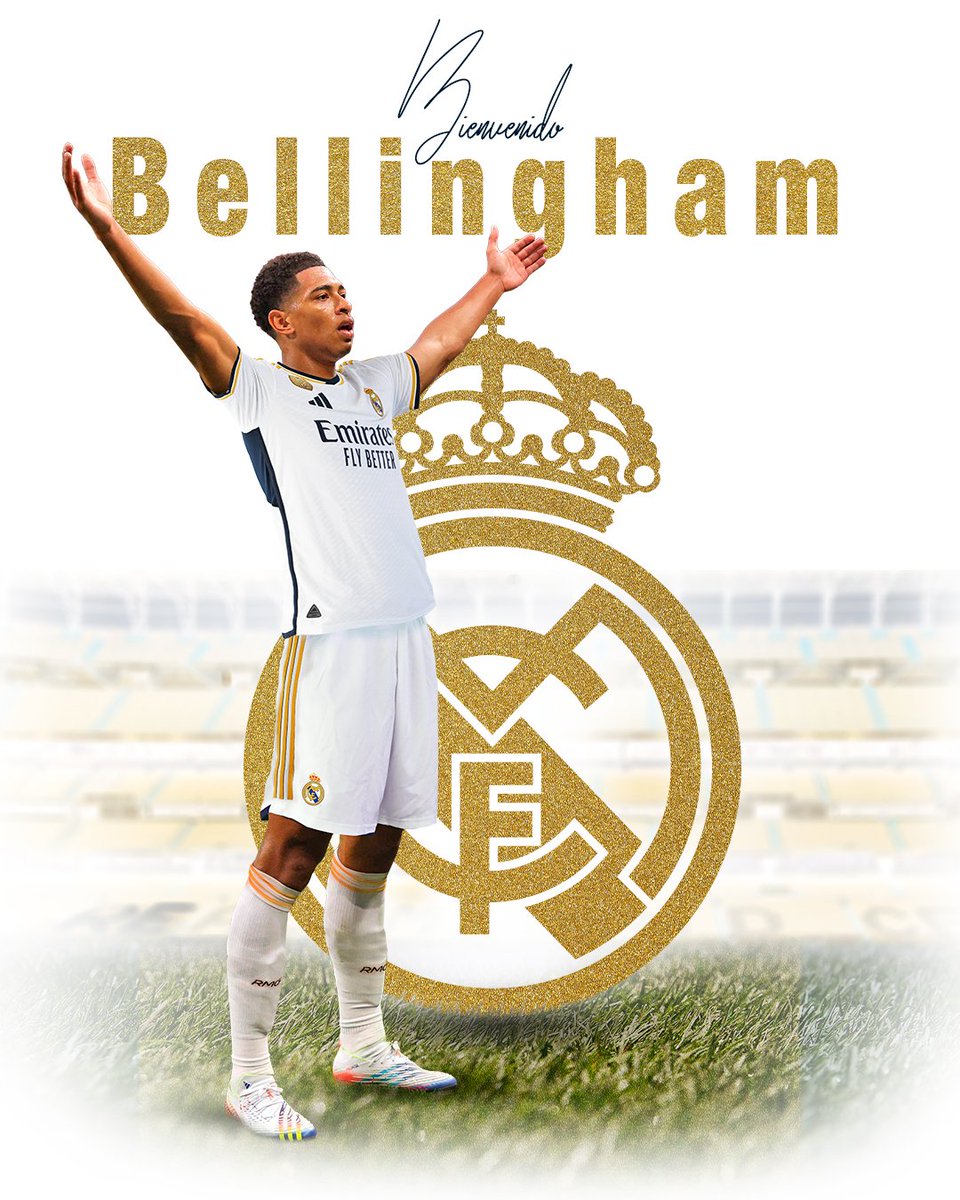 chamartinismo's tweet photo. 🚨⚪ OFICIAL: El Real Madrid hace oficial el fichaje de Jude Bellingham por 6 temporadas.

Mañana a las 12:00, su presentación. #HeyJude 😁🫶🏼 https://t.co/1P0bMQi4jq