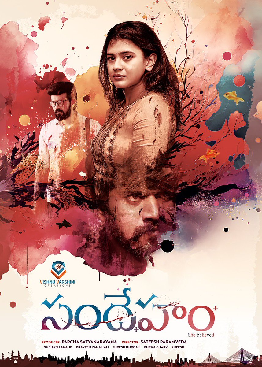 BoxOfficeTalkes's tweet photo. An intriguing love story coming to thrill you.

Here it is the mysterious and attention-grabbing first look of #Sandeham 
#Youwilldieifyoulie

@sumanvootkur_  @ihebahp
@VV_Creations_
@Sateeshparamved @Satyamparcha_ @Swetaavarma
#RashikaShetty @subhashanand3 https://t.co/brfA93Sx2f