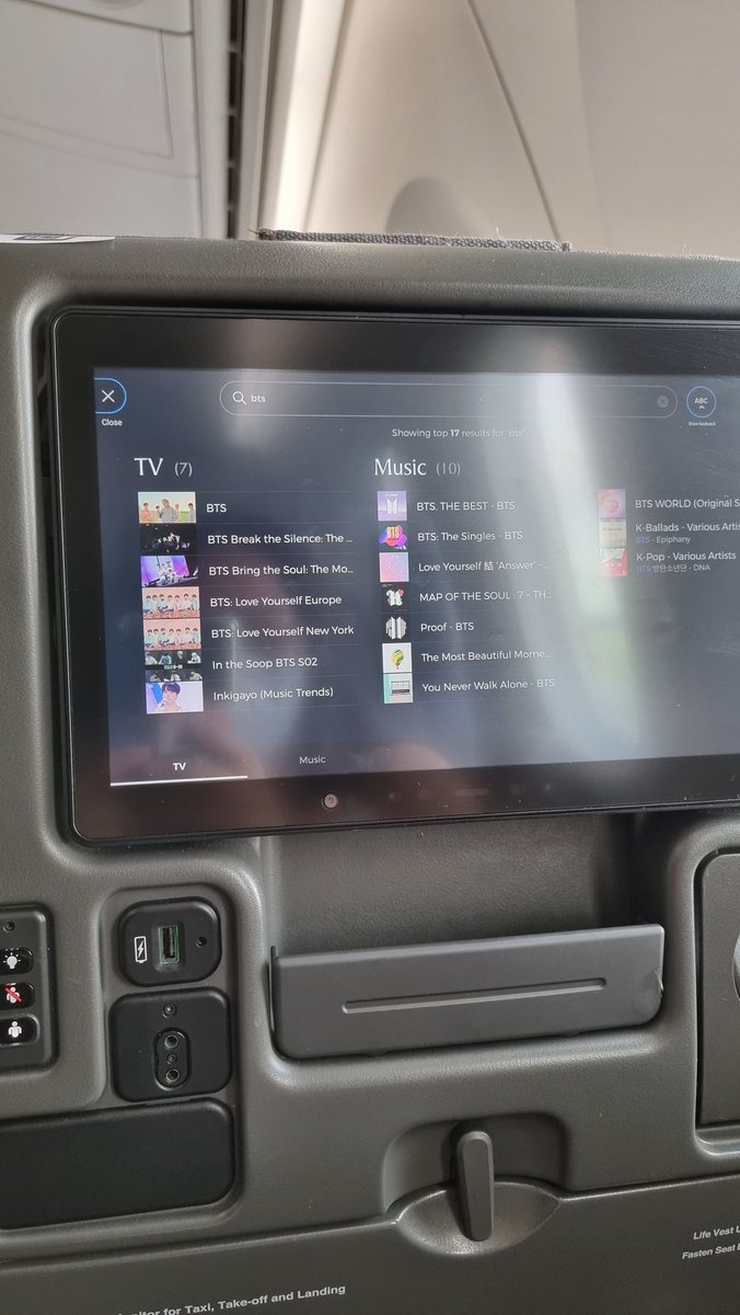 We're on our way to SG to see SG and our in-flight entertainment is already sorted. 💜 Excited to meet some of our moots on here!