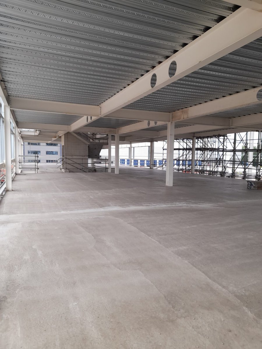In Knottingley, we installed TR60+ metal floor decking and prepared for the last concrete pour!

#concrete
#concreteconstruction
#metaldecking
#construction
#steelconstruction
#floordeck
#roofdeck
#metaldeck