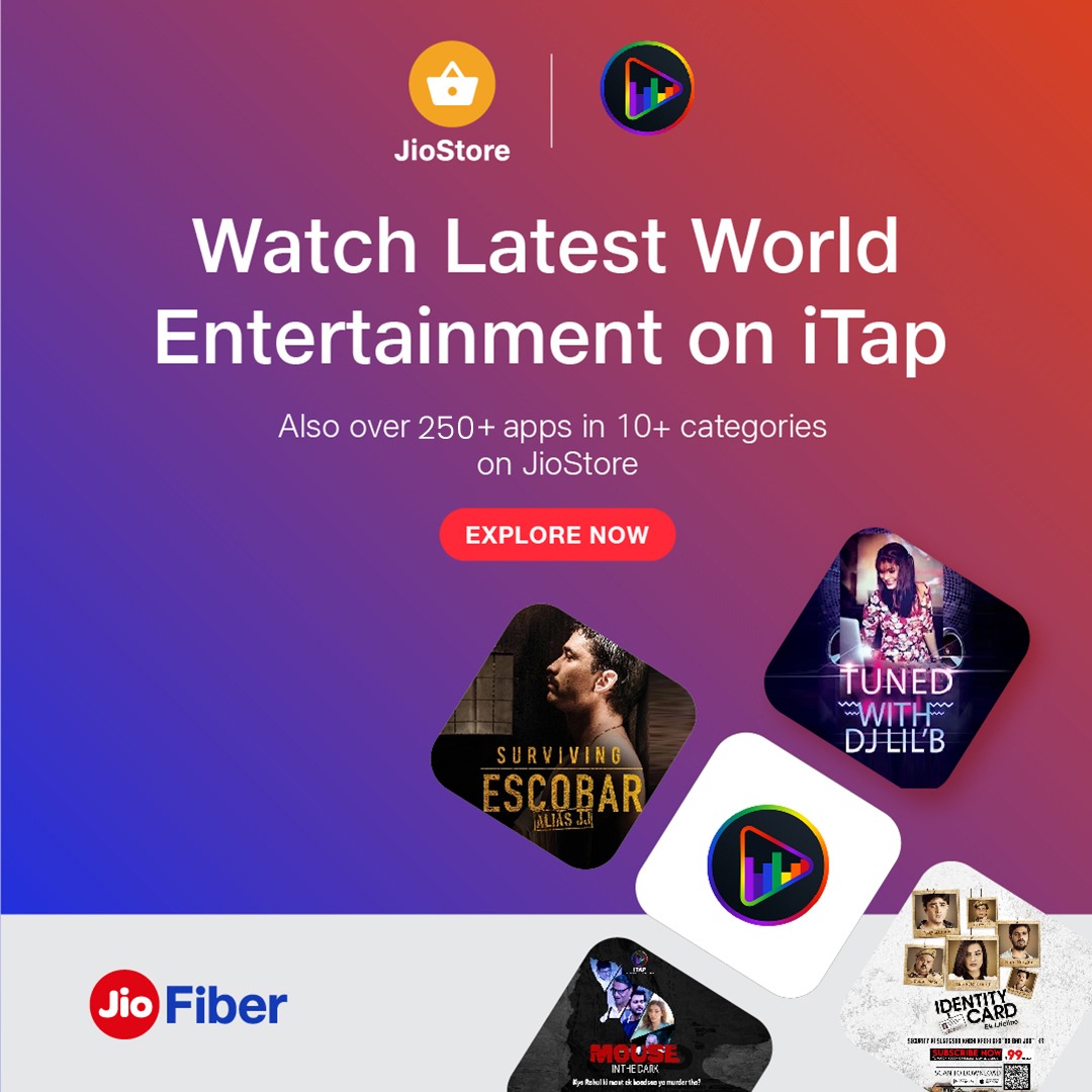 Check out today & enjoy Education Apps on JioStore via your JioFiber plans.

iTap is a new age OTT entertainment platform where funny videos, movies, shows and avatar creation are key audience engagement drivers. 

#JioStore #JioFiber #iTap #JPL #BuildforBharat
