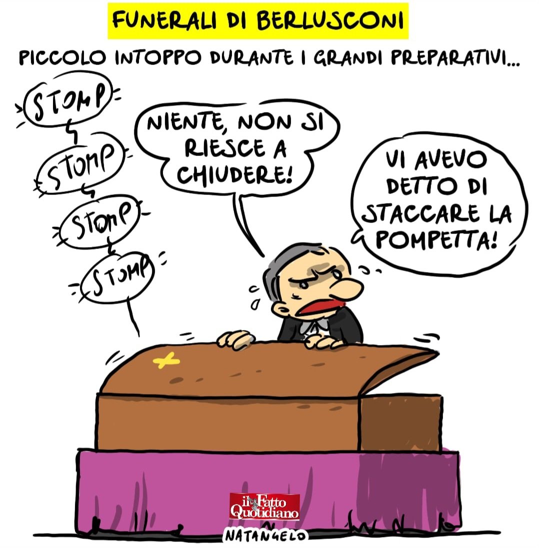 Rigor - la mia vignetta per Il Fatto Quotidiano oggi in edicola!

#silvioberlusconi #berlusconi #funeralidjstato #duomodimilano @fattoquotidiano  #vignetta #fumetto #memeitaliani #umorismo #satira #humor #natangelo