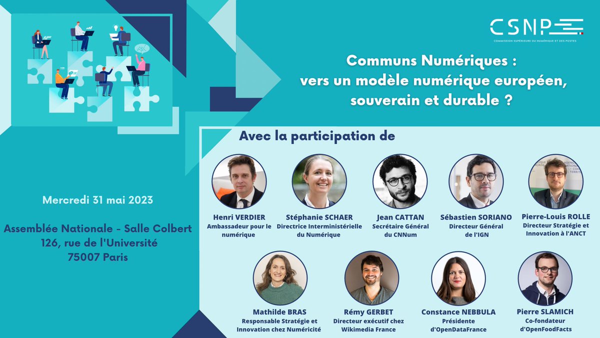 CSNUMPOST's tweet photo. Vous l’attendiez, la voici enfin ! ✨
Retrouvez en ligne la rediffusion podcast de la #conférence « #CommunsNumériques : vers un modèle numérique européen, souverain et durable ? » organisée le 31 mai par la #CSNP
Pour y accéder, cliquez juste ici👇
https://t.co/5X4DIGAdfZ https://t.co/JrdM2N4Na7