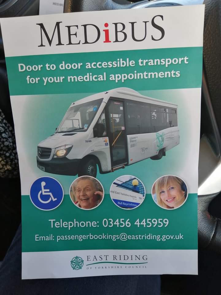 avidgardener72's tweet photo. Do you live in the Goole & Howden area and need help getting to Doctor & Hospital, Dental & Optician appointments? Why not book the #Medibus run by @GooleGoFar (£5 pp return with a bus pass & £10 pp without bus pass)
Door to door service covering Goole & Howden Health centres tbc https://t.co/NrMMMwRsQR