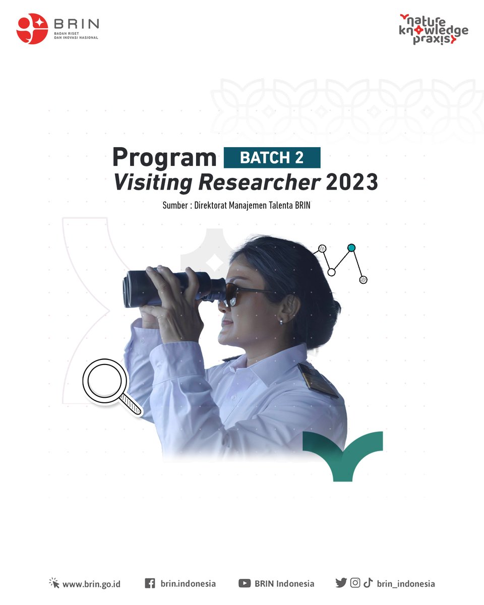 Pendaftaran Program Visiting Researcher 2023 Batch 2 telah dibuka!

#InfoProgram #VisitingResearcher