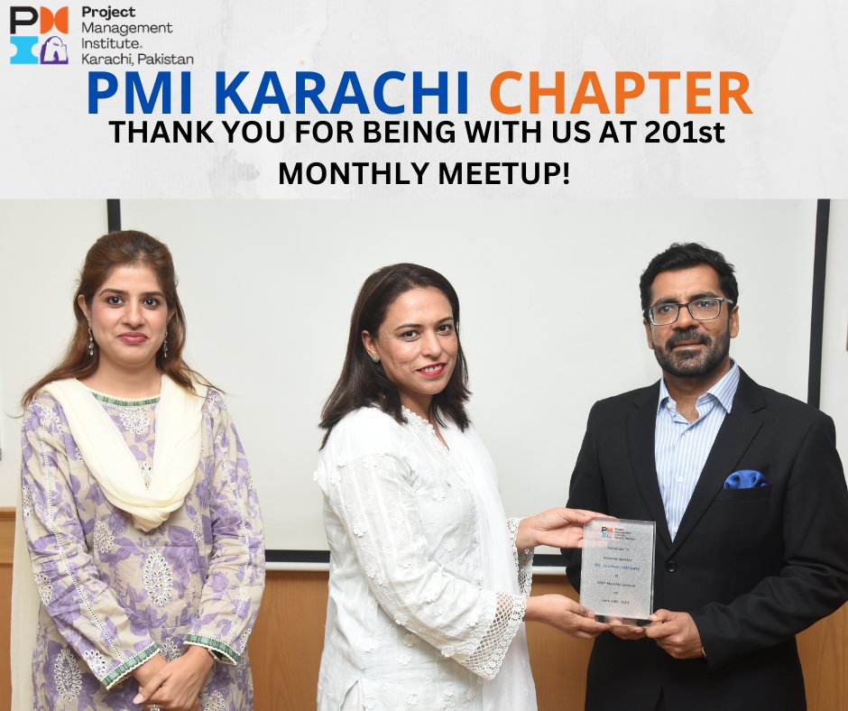 Zeeshan Lakhpaty, thank you for being with us at our chapter's 201st monthly meetup session on 13th June 2023. The session was very informative and engaging. Thank you for your contribution for the community advancement.

#PMIKPC #monthlymeetup #DelegationIsKey #thankyou