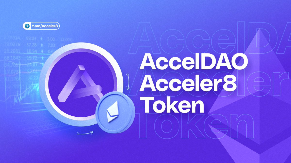 Great developmental rounds, We have established the #Ethereum based funding DAO- #Acceler8, enabling protocols from their genesis through to stand-alone.

Lightning time⚡️ Get ready for Acceler8 governance and protocol utility token launch #A8, listing on #Uniswap