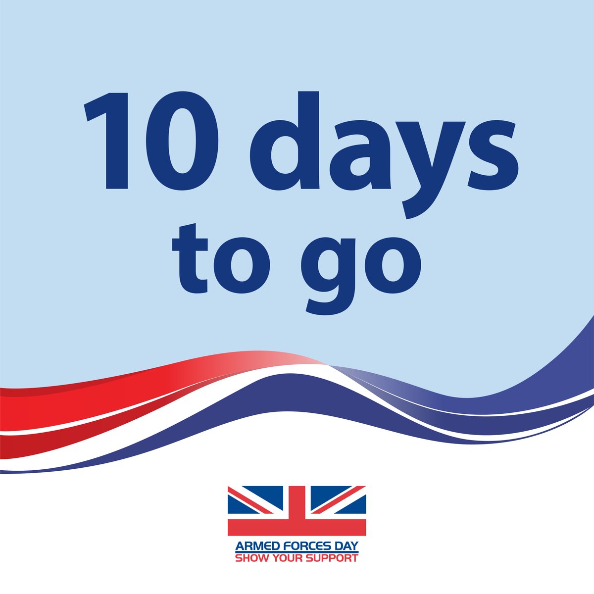 There are now only ten days to go until #ArmedForcesDay 2023 🎉 

Visit our website: armedforcesday.org.uk for exciting updates and event details.