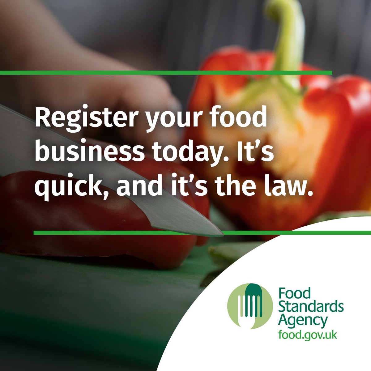 NPTTradingStds's tweet photo. Do you sell, cook, store, handle, prepare, or distribute food?
If so, you could be a food business and need to register today.
Visit https://t.co/X2bIIxFbKa #FSAHereToHelp https://t.co/TG0VpxutFX