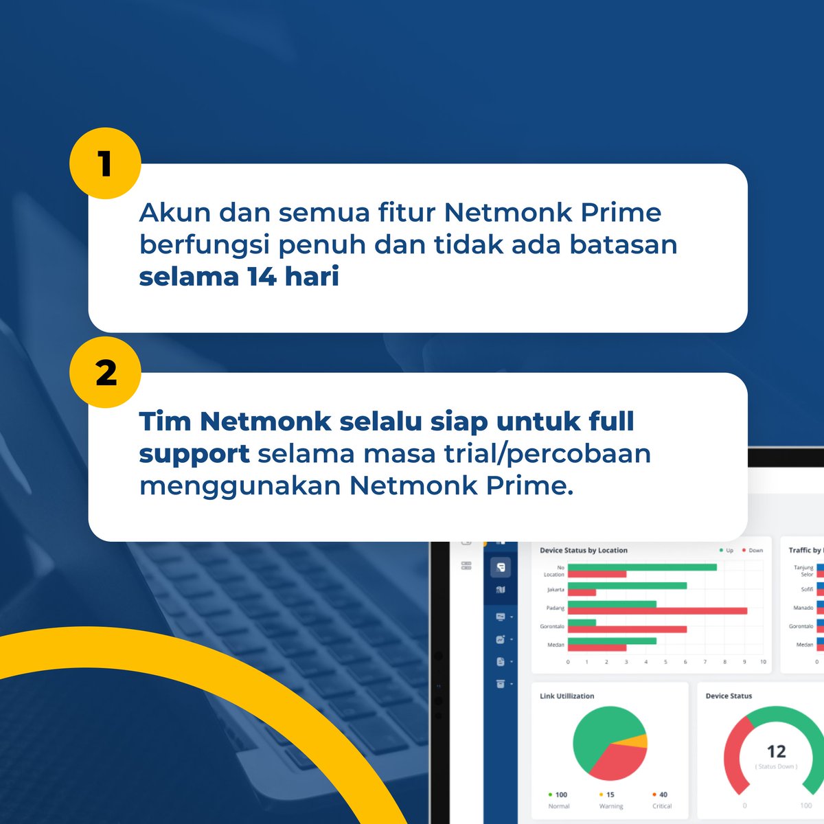 netmonk_id's tweet image. Halo Sobat Netmonk! Ada kabar baik nih buat kamu! Kamu bisa langsung mencoba Netmonk Prime, lho! Jangan sampai melewatkan kesempatan ini untuk mempermudah bisnismu ya.
Kunjungi sekarang di Netmonk.id/free-trial atau klik link di bio kita. Yuk coba sekarang! 💪😊