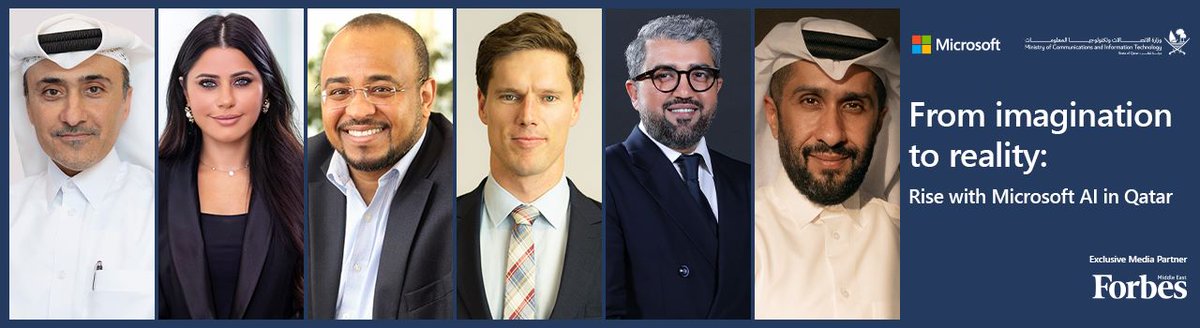 Forbes_MENA_'s tweet image. In an exclusive media partnership with @Forbes_MENA_ , Microsoft and @MCITQatar are unlocking the #PowerOfAI. Join the event to find out how Qatar’s top industry executives are leading in the era of AI. #Innovate4Qatar #MSCloud 

Register here: lnkd.in/ejj3J74F