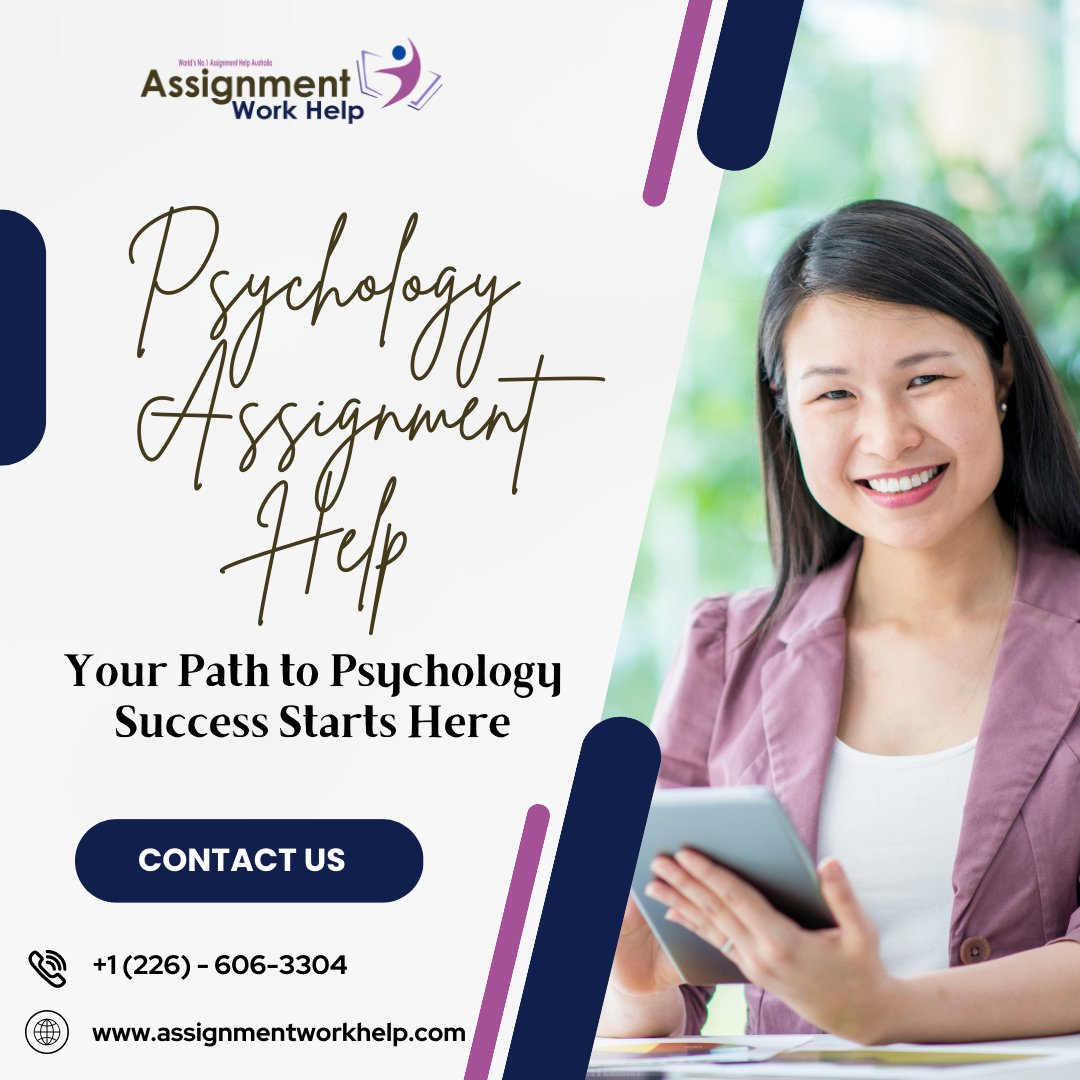 AWorkhelp's tweet image. Overwhelmed by your psychology assignment? Relax! Assignment Work Help has your back. Our experts will relieve your academic stress, ensuring top grades.
#PsychologyAssignmentHelp #AssignmentWorkHelp #onlineassignmenthelp #assigmenthelp