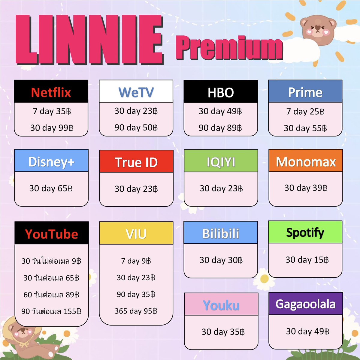 Linnie Premium Netflix ราคาถูก/พร้อมส่ง tweet media