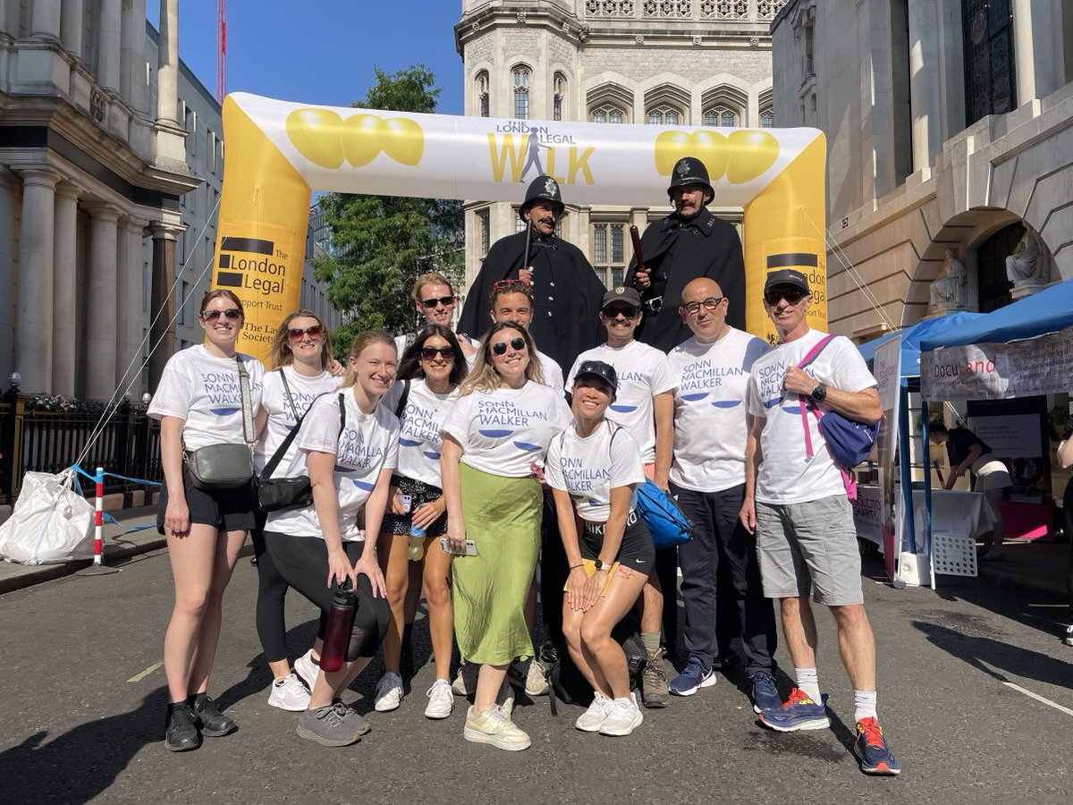 The Sonn Macmillan Walker team took part in the <a href="/LondonLegal/">London Legal Support Trust</a> Legal Walk last night.
We're very close to our fundraising goal - if you can support us raising vital funds for legal advice centres, it would be very gratefully received:
londonlegalsupporttrust.enthuse.com/pf/sonn-macmil…