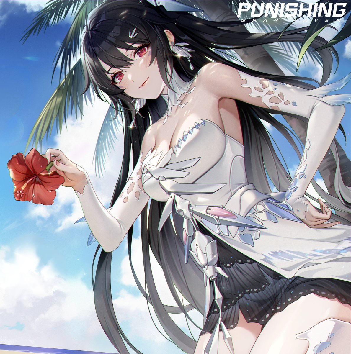 Commandant, you just woke up. Is the sunlight a bit too dazzling? I'll block it for you. 
Since you're awake now, can you put this flower on my hair for me?

Happy Birthday Lucia
#punishinggrayraven #PGR