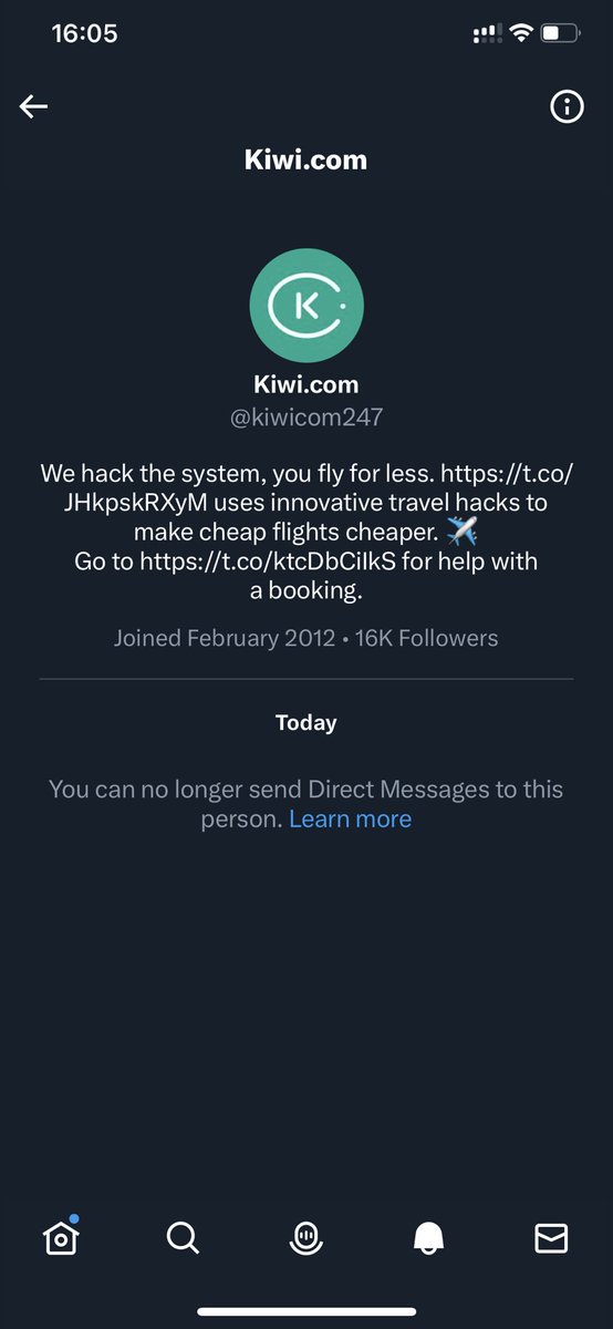 BinitSomaia's tweet photo. @kiwicom247 I still face the same issue when I try to DM through the Kiwi page, as attached. https://t.co/AuwHc5TcHa