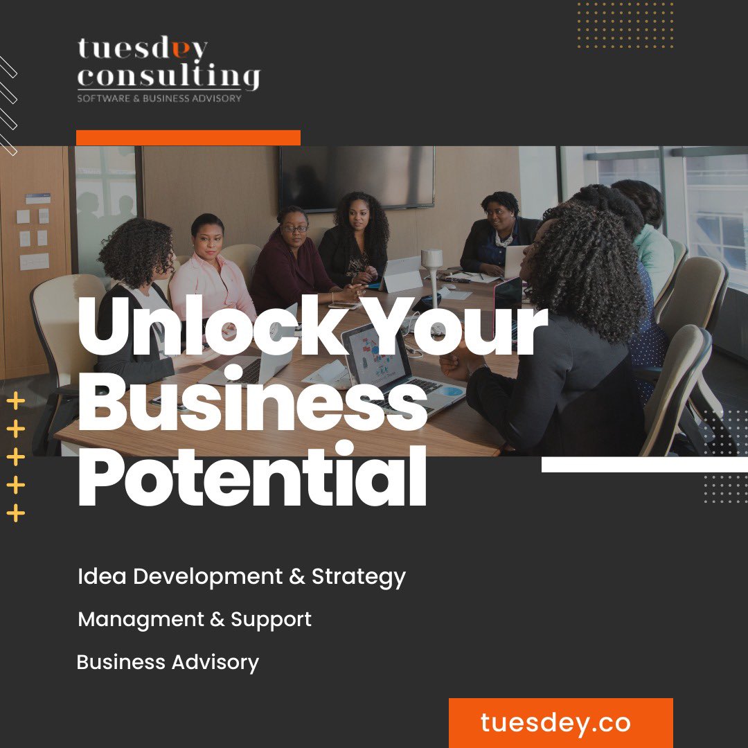 Transform your dream and business’ potential into realisable growth with us #tuesdey #businessstrategy #businessgrowth #growthstrategy #startupadvisory #managementandsupport