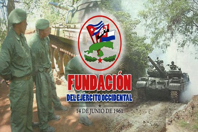 AcostaContino's tweet photo. 🇨🇺Cuba 
💥El 14/6/1961,se conmemora el aniversario 62 de la fundación del Ejército Occidental. Desde los días fundacionales hasta la actualidad sus integrantes han logrado solidez profesional e ideológica #CubaEsAmor #ComoElChe @aylinalvarezG @MeyvisEstevezE @UJCdeCuba. https://t.co/oKDhzva24o