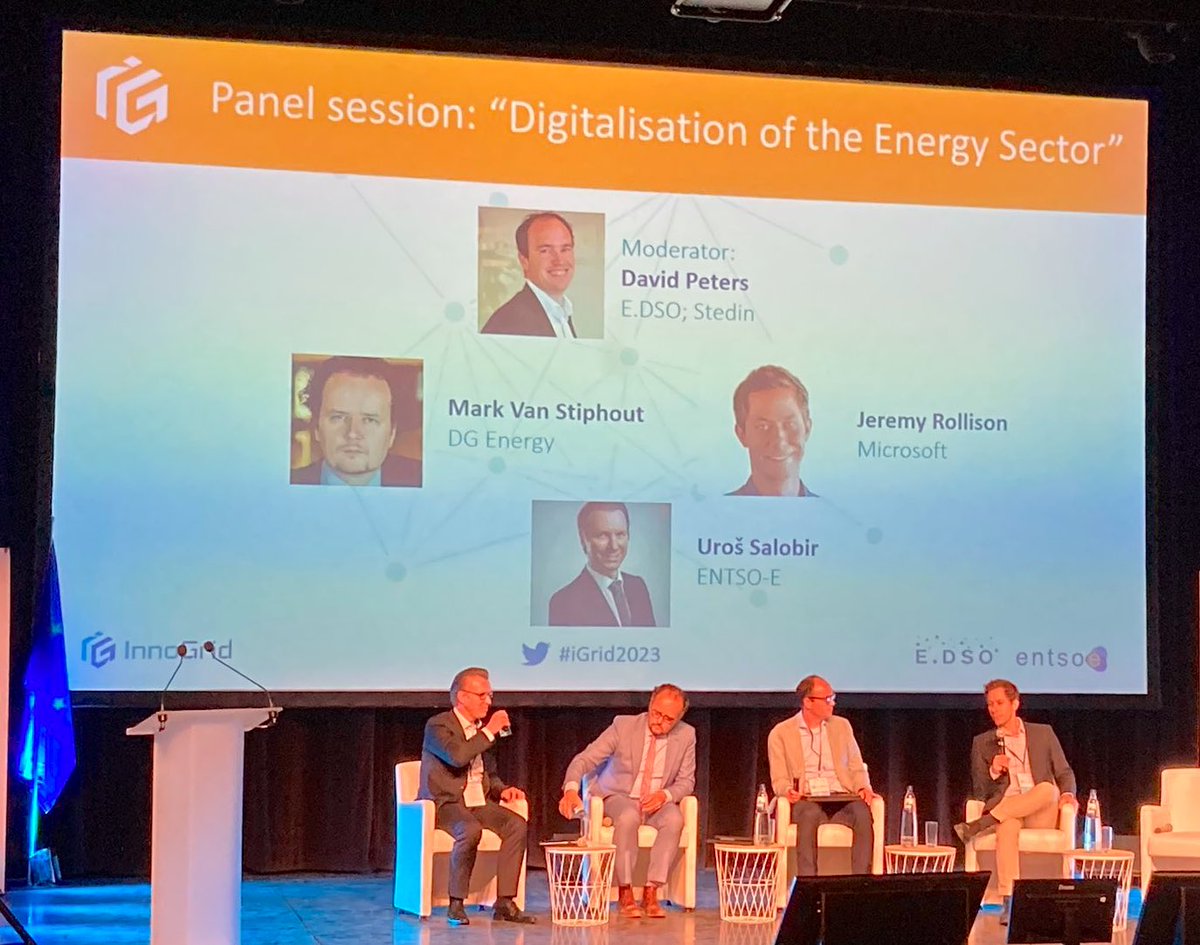 rgaraude's tweet image. Mark van Stiphout (@Energy4Europe) at #iGrid2023 panel on #digitalisation of the energy sector: &quot;If the grid becomes smarter, everything becomes smarter&quot;

@enedis paves the way forward: our grid was elected smartest in the world by the Smart Grid Index for the 2nd year in a row!