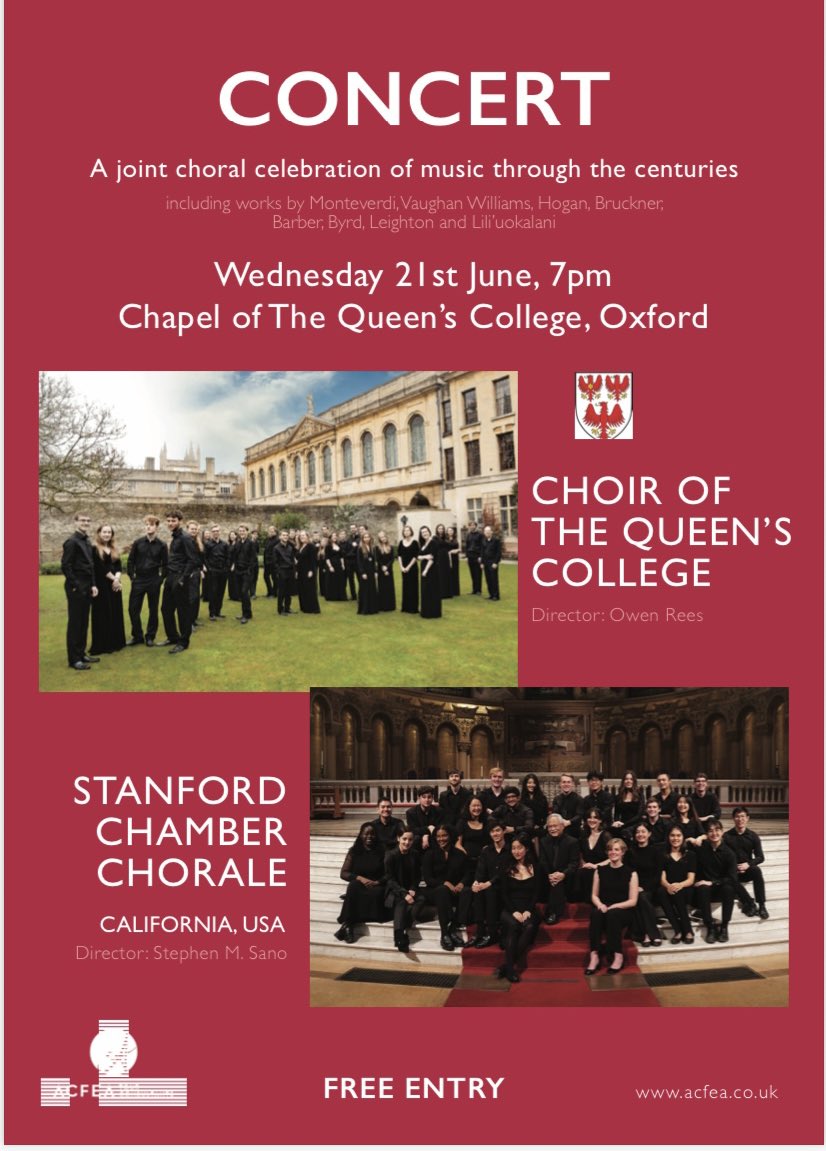 Choir of The Queen's College, Oxford on Twitter "We’re so excited to