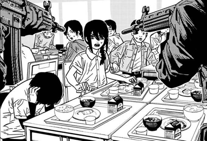 Denji defeating the Gun Fiend really must've done something in the eyes of the public since the SWAT team was rocking Assault Rifles