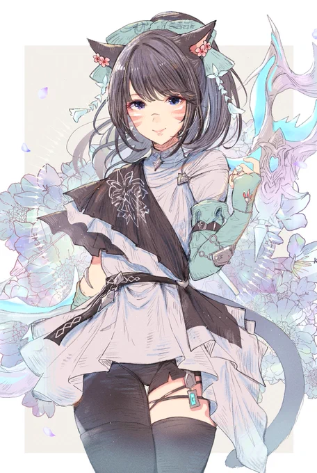 詩人ミコッテ  #FF14 #FF14art #FF14イラスト #ミコッテ