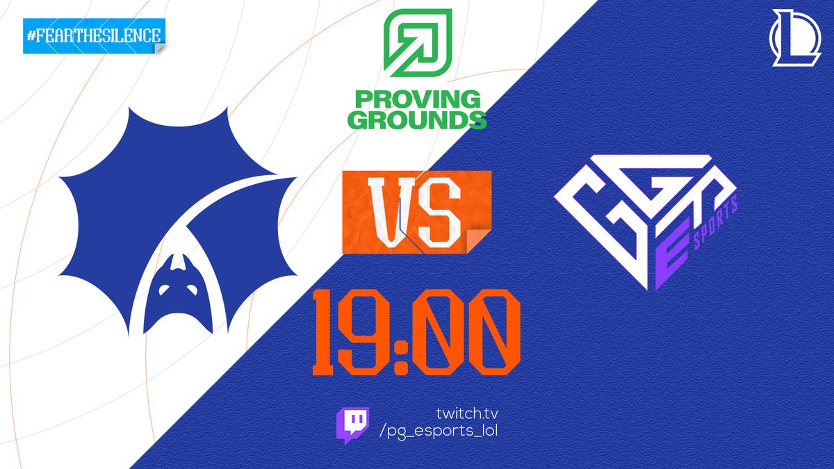 [#leagueoflegends] Abbiamo ancora una chance per bilanciare questa prima week di #ProGro. Stasera sfidiamo i nuovi arrivati, i <a href="/ggf_esports/">GGF Esports</a>.

Ci vediamo alle 19:00 su twitch.tv/pg_esports_lol

#fearthesilence