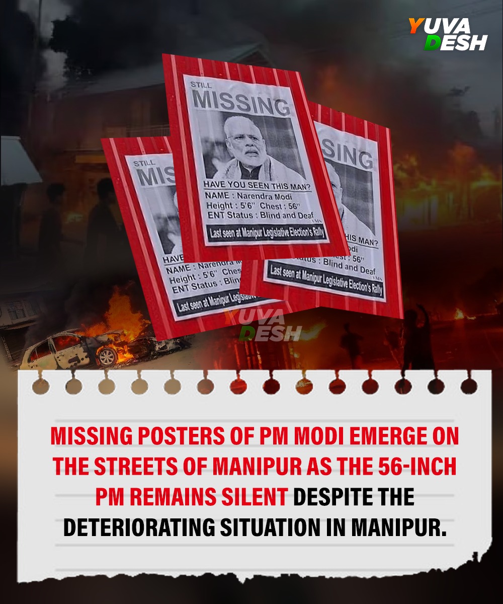 Modi Missing Posters in Manipur!