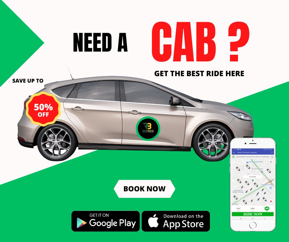 'Running late for a meeting? Need a ride home from the bar? We've got you covered. Book our cab services now! @rideboom 🚕 #CabServices #RideHome #BookNow #QuickPickup #rideboom'