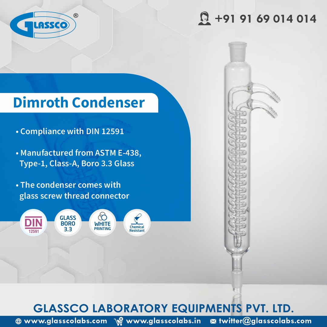 'Dimroth Condenser: Mastering Heat Transfer! 🌡️🔬

 #MasteringHeatTransfer #CondenserMastery #EfficientCooling #HeatExchangeWonders #ChemicalInnovation #OptimizedCondensation #chemistry #Laboratory #boroglass