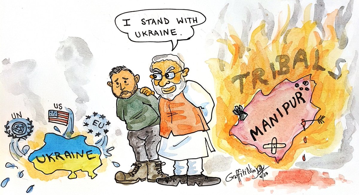 Modiji, please clean up your backyard first before getting around to helping others🙏   #ManipurTribals #ManipurBurning