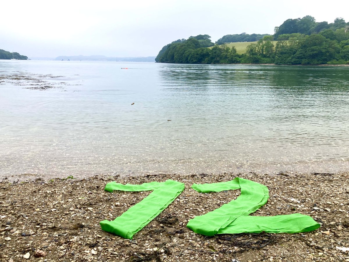 By the waters we sit and weep.  72 months, 72 precious lives, still no justice.  Cornwall remembers and sends her love 🙏 #Grenfell 💚