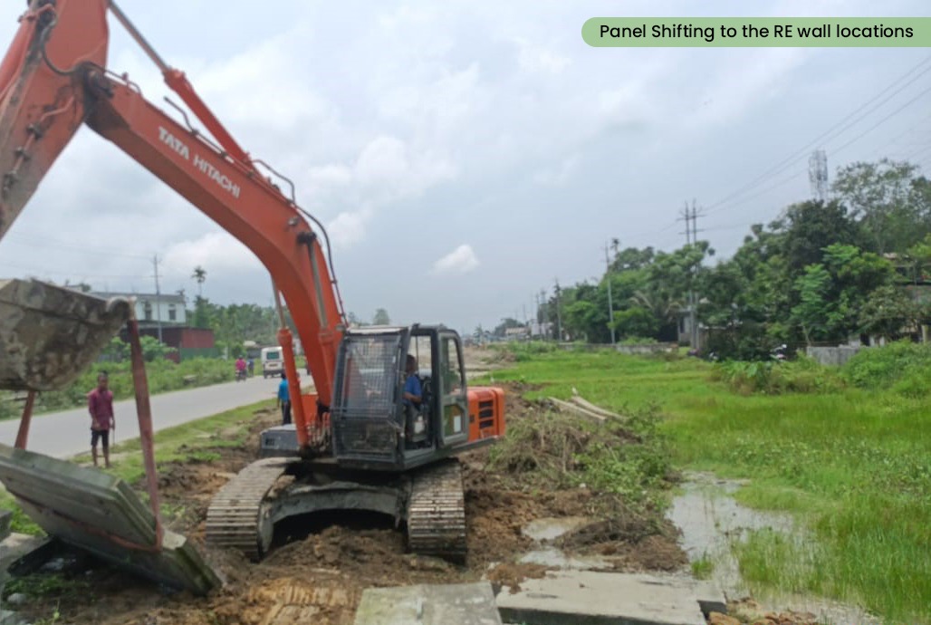 nhidcl's tweet photo. In #Assam, NHIDCL has been consistently working on several major projects and the upgradation of a few as well for better mobility and infrastructure advancement. 

This is regarding the video that has surfaced on YouTube, related to the poor condition and safety concerns on the NH-37 section in Hathigarh in the Jorhat district of Assam.

We would like to duly highlight that currently, the balance work of the 4-Laning section of Jorhat-Jhanji is in progress. The EPC Contractor had placed stickers/radium on stacked panels, at a distance of 0.75m to 1.0m beyond the pavement edge. Given the situation, equipment was mobilized by the EPC contractor and the panels have been shifted beyond 3m from the pavement edge, as an immediate measure. Subsequently, the panels have also been planned to be shifted to the RE Wall locations. 
Also, we would like to clarify that the Service road highlighted in the video was of the Pulibor location, where the new road is under construction. The NH traffic is plying on the Main Carriageway and not on the Service Road making the traffic movement seamless.

NHIDCL is focused on delivering quality work in all the entrusted projects and speedily executing the work in the planned time frame.