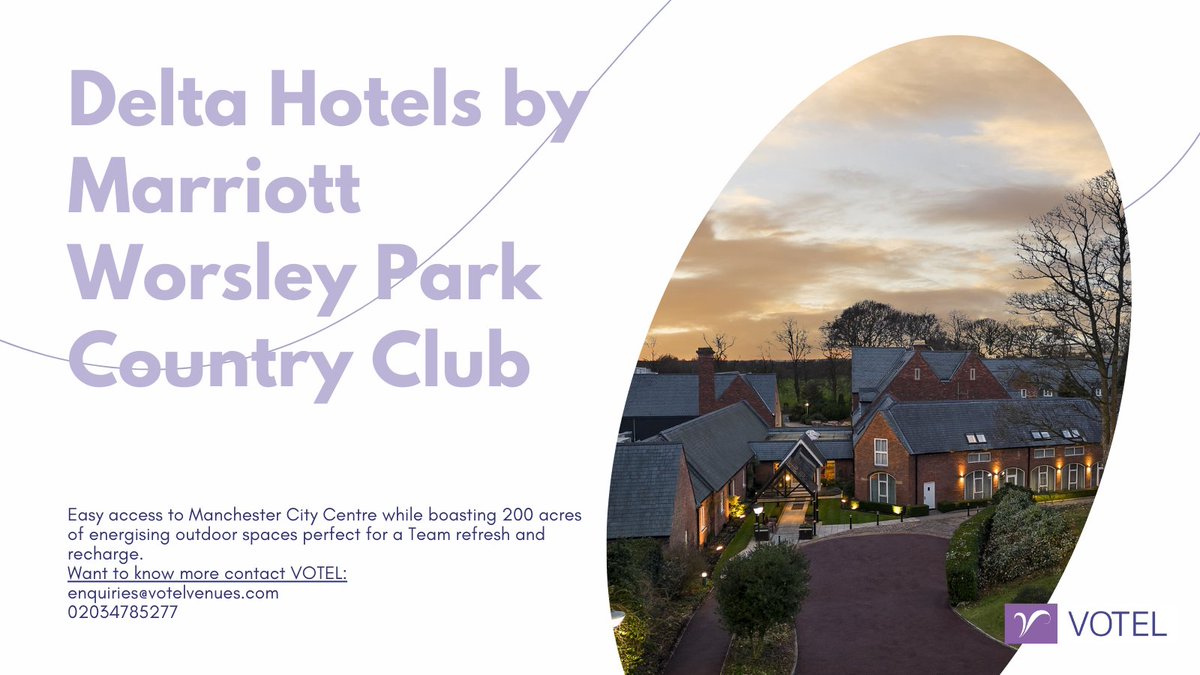 Make the most of your next event with an unforgettable experience at Delta Hotels by Marriott Worsley Park Country Club! Host your #conference in stunning surroundings, complete with all the facilities you need to ensure a successful meeting. #WorsleyParkCountryClub