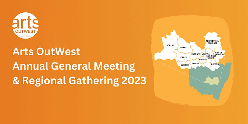 Please join us at our AGM and Regional Gathering - mailchi.mp/99fc25deb54a/a…

Sunday 25 June, 11am-3.30pm in Cowra. Always a great day of networking with creatives, connecting with the Arts OutWest team, entertainment and learning more about the arts life of a focus town (Cowra).