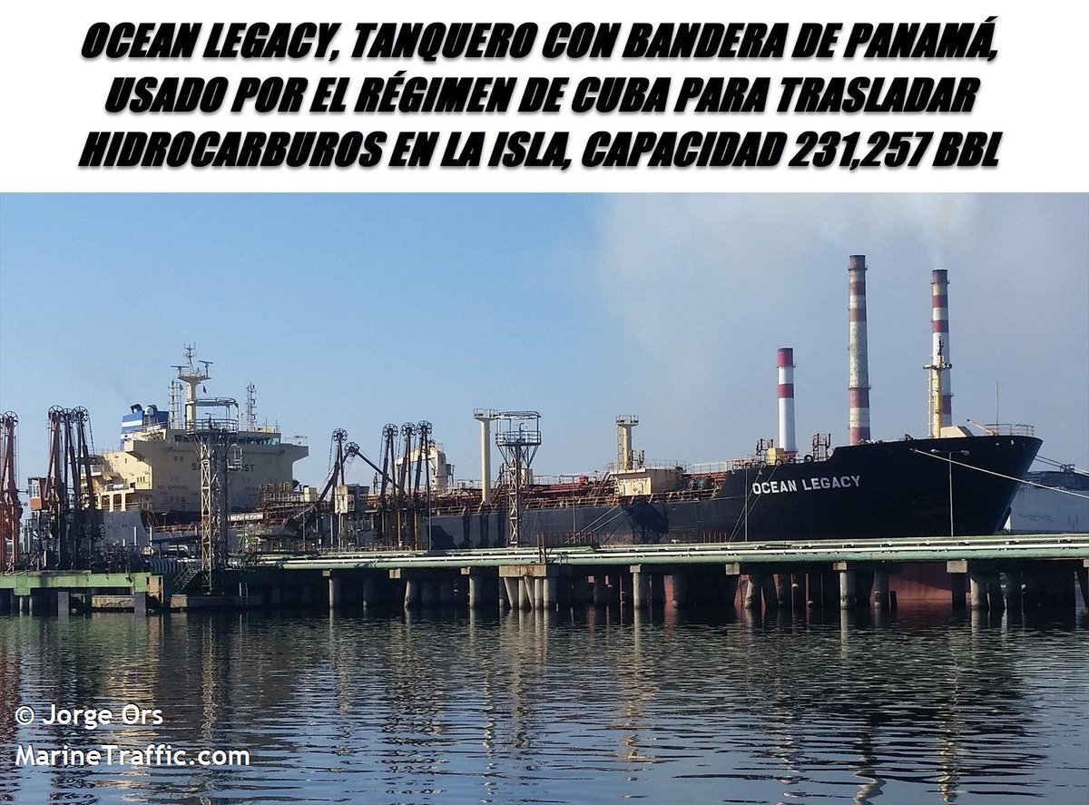 FlconEYES's tweet photo. 🚨📷#OCEANLEGACY 9339650 
Tanquero del régimen de #Cuba para cabotajes de #combustibles
#Jamaica sólo fue un paripé. El buque continúa con destino a #PalmasdeGranCanaria

#Now #OSINTCuba #cubarcos #AIS #Cuba #14Jun https://t.co/trNqW6jrDO