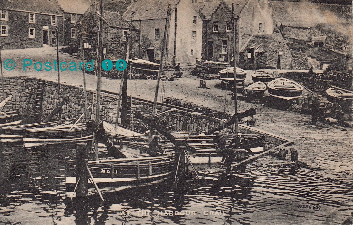 Crail
Valentines postcard used in 1930, ‘The Harbour, Crail’, fishing men working on their boats

#Fife

#EastNeuk

#Crail

#oldpostcard