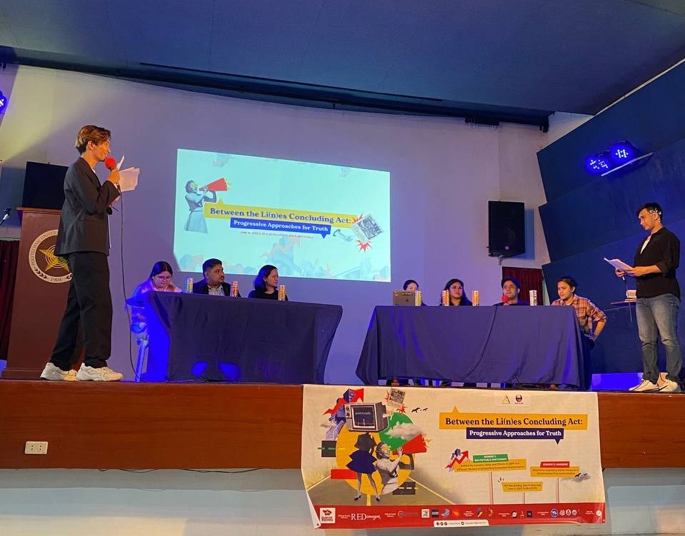 pupcocdakom's tweet photo. 𝗛𝗔𝗣𝗣𝗘𝗡𝗜𝗡𝗚 𝗡𝗢𝗪 |  The roundtable discussion titled, "Between the Li(n)es Concluding Act: Progressive Approaches for Truth" is now being held at the Claro M. Recto Hall in PUP Mabini Campus. https://t.co/LxFYfoqtvN