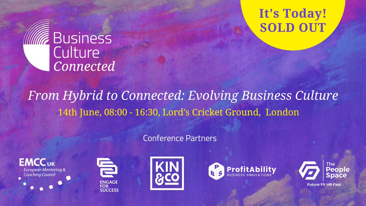 Very excited to be running the one-day Business Culture Connected event today focussed on evolving #companyculture and #employeeexperience in today’s workplace. Delighted to be welcoming #HR and business leaders from many, diverse companies. #bcas23