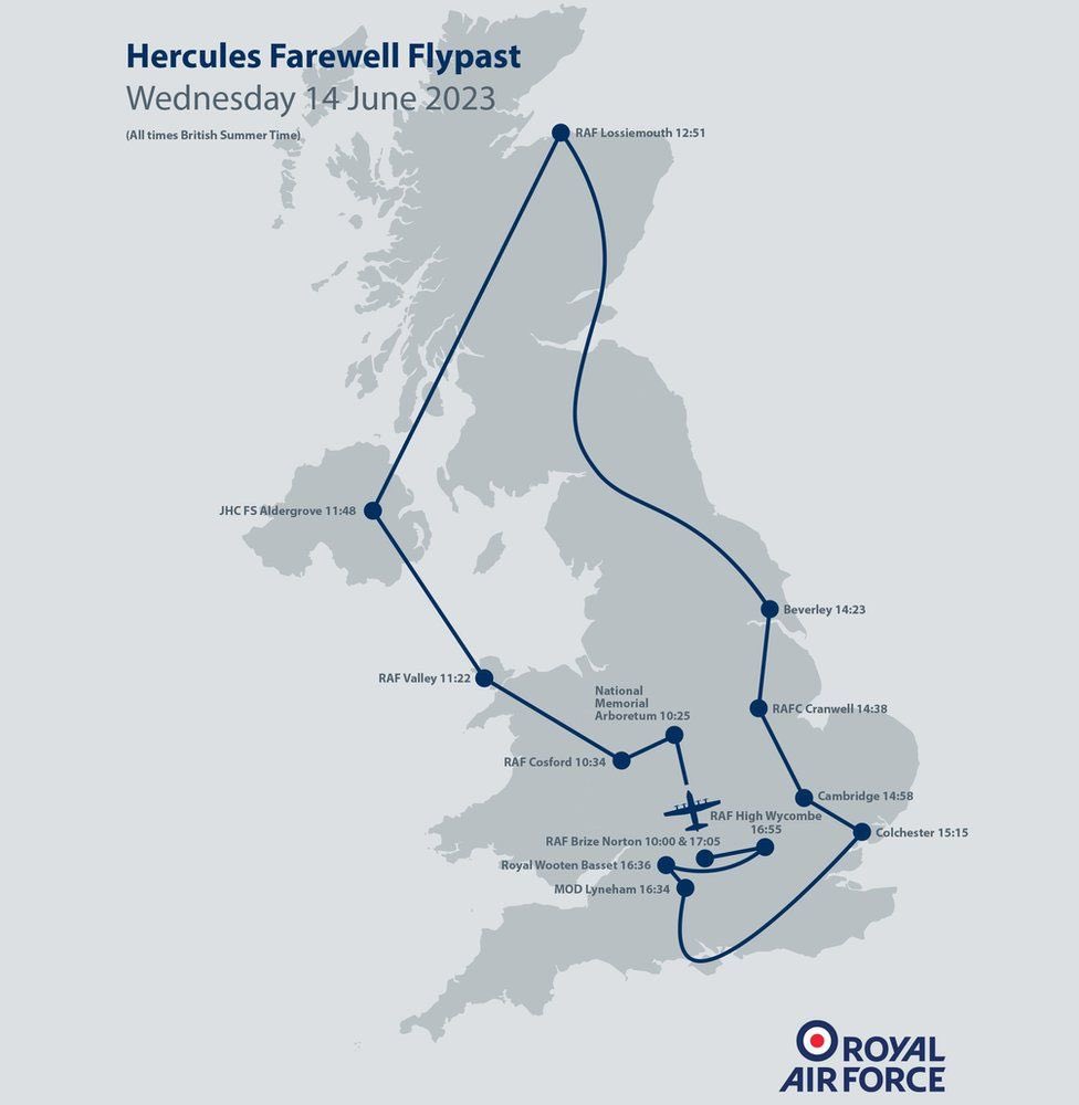 jameswaters's tweet photo. Oh wow this is exciting!

Three Royal Air Force (RAF) C-130J Hercules will be flying across the UK today marking the aircraft's retirement! 

Check when you can see it!  

https://t.co/qllZwpnolH https://t.co/AMeVouX3i9