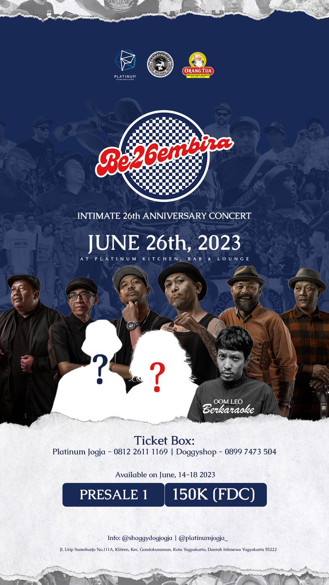 Be26embira - Shaggydog Intimate 26th Anniversary Concert.
.
Siap-siap untuk datang dan ikut memeriahkan perayaan ulang tahun Shaggydog ke-26 bersama <a href="/oomleo/">Narpati Awangga</a> &amp; 1 secret guest stars!