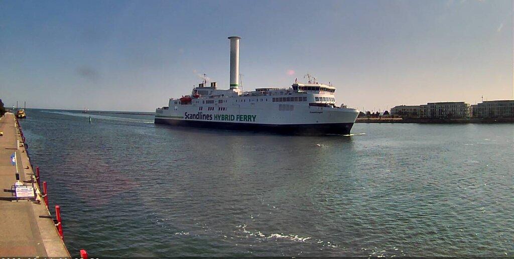 I am 96% sure I saw a naval vessel near Rostock.