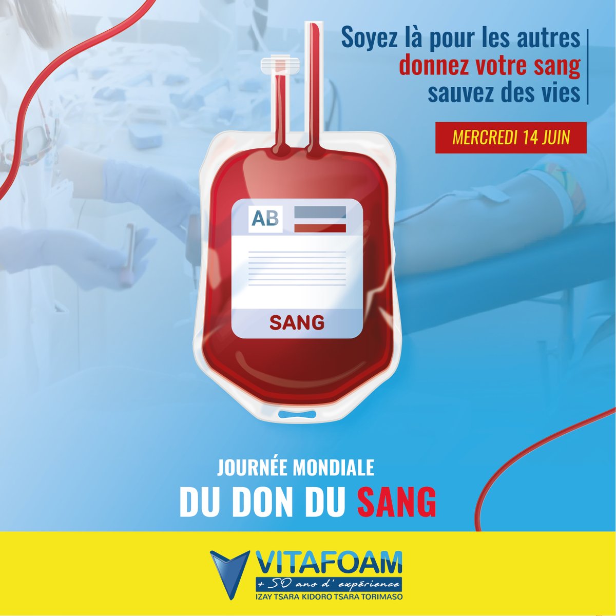 VitafoamM's tweet photo. 🩸 Donnez votre sang, un geste qui peut sauver des vies.

#don #sang #journéemondiale https://t.co/mdjVx1bGbp