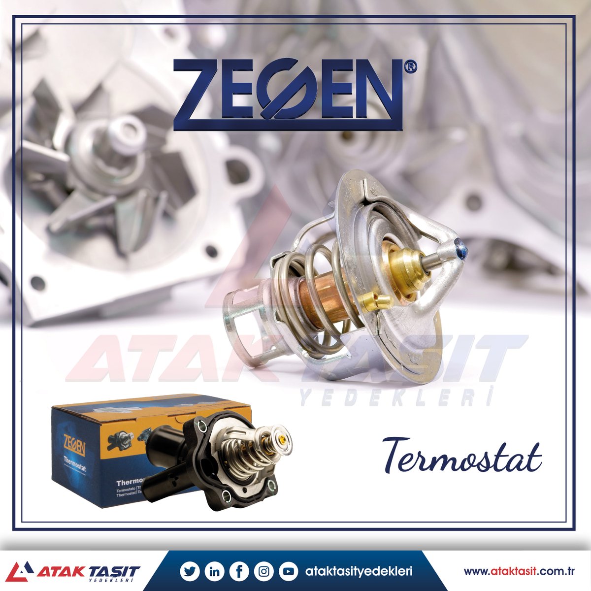 Atak_Tasit's tweet photo. Zegen Termostat !
#zegen #termostat #ataktaşıtyedekleri #herzamanatak #YedekParça #SpareParts #Aftermarket https://t.co/UFAg5vRiAR