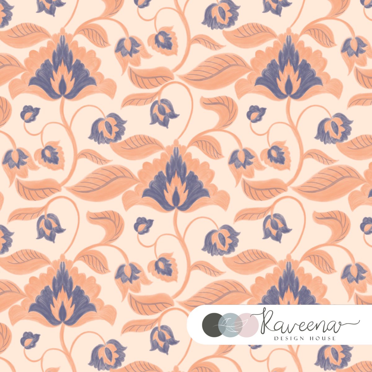 Elegance blooms #repeatpattern #surfacepattern #weddingaisledecor #weddinginspiration #pastellove #patternofthemonth #spoonflower #traditionalart